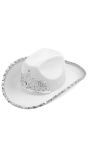 Cowgirl Hoed Wit met Tiara Dames Mannen