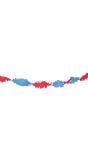 Crepe papier slinger 24 meter roodwitblauw