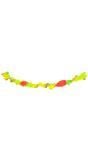 Crepe papier slinger 6 meter neon regenboog