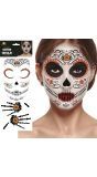 Día de Muertos Gezichtstattoo