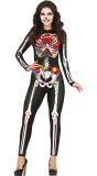 Dag Van de Doden Skelet Jumpsuit Dames