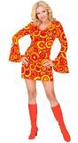 Dames 70S Jurk Oranje