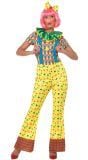 Dames clown kostuum multicolor
