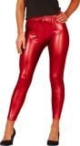 Dames legging rood metallic