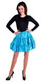 Dames volangen rok blauw