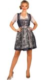 Deluxe Tiroler Jurk Blauw Zilver Dames Oktoberfest