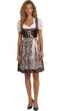 Deluxe Tiroler Oktoberfest Jurk Bruin Dames