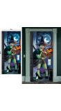 Deurdecoratie heks op toilet 80 x 180 cm halloween