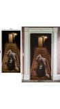 Deurdecoratie horror trap 80 x 180 cm halloween