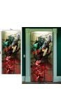 Deurdecoratie kettingzaag maniak 80 x 180 cm halloweeen