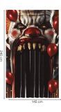 Deurgordijn horror clown 145 x 240 cm halloween