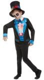 Dia de los muertos blauw zwarte outfit