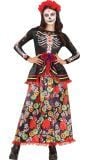 Dia de Los Muertos Jurk Skelet Bloemen Outfit Meisjes 14-16 Jaar