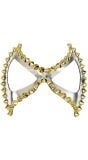 Diabolik SM oogmasker met spikes zilver