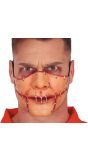 Dichtgenaaide mond halfmasker latex halloween