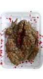 Dienblad met ontleedde kikker halloween