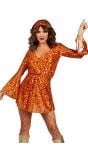 Disco Diva Oranje Jurkje voor Dames