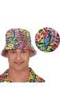 Disco Vissershoed 90's Meerkleurig