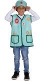 Doktersvest met muts Groen Kind