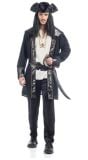 Donker blauw piraten pak