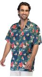 Donkerblauw Hawaii Beach Party Shirt Heren