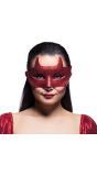 Duivel Rood Oogmasker Glitter