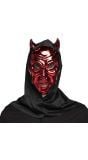 Duivel verblindend gezichstmasker met kap halloween