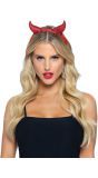 Duivelhoorntjes Haarband Rood Glitter