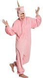 Eenhoorn kostuum pluche tiener roze