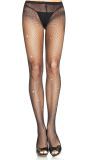 Elastaan visnetpanty met strass steentjes