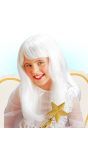 Engel kinder pruik wit