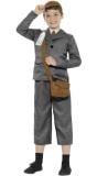 Evacuee boy grijs kostuum