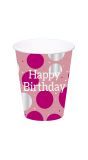 Feest bekers glamour verjaardag roze