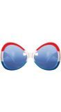 Feest bril rood-wit-blauw
