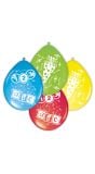 Feestelijke ABC ballonnen eenzijdig bedrukt 8 stuks