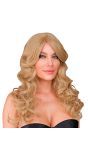 Feestpruik Lang Golvend Blond Licht Bruin Dames