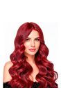 Feestpruik Lang Golvend Bordeauxrood Dames
