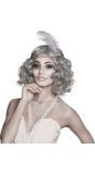 Flapper geest pruik grijs