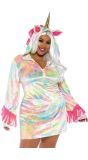 Fluwelen Unicorn plus size