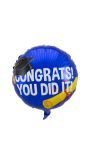 Folieballon afgestudeerd blauw