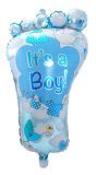 Folieballon babyvoetje jongens