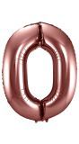 Folieballon Cijfer 0 Brons 86Cm