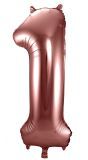 Folieballon Cijfer 1 Brons 86Cm