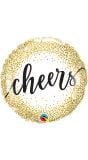 Folieballon goud cheers met stippen