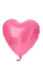 Folieballon hartvorm roze metallic
