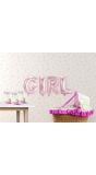 Folieballon letters girl roze