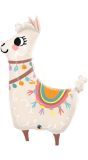 Folieballon Lieve Lama Kleurrijk