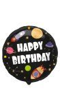 Folieballon Raket Happy Birthday