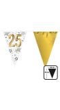 Folievlaggenlijn Verjaardag 25 Jaar 6M Goud Wit