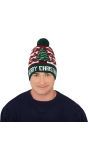 Foute groene kerstmuts met brei effect